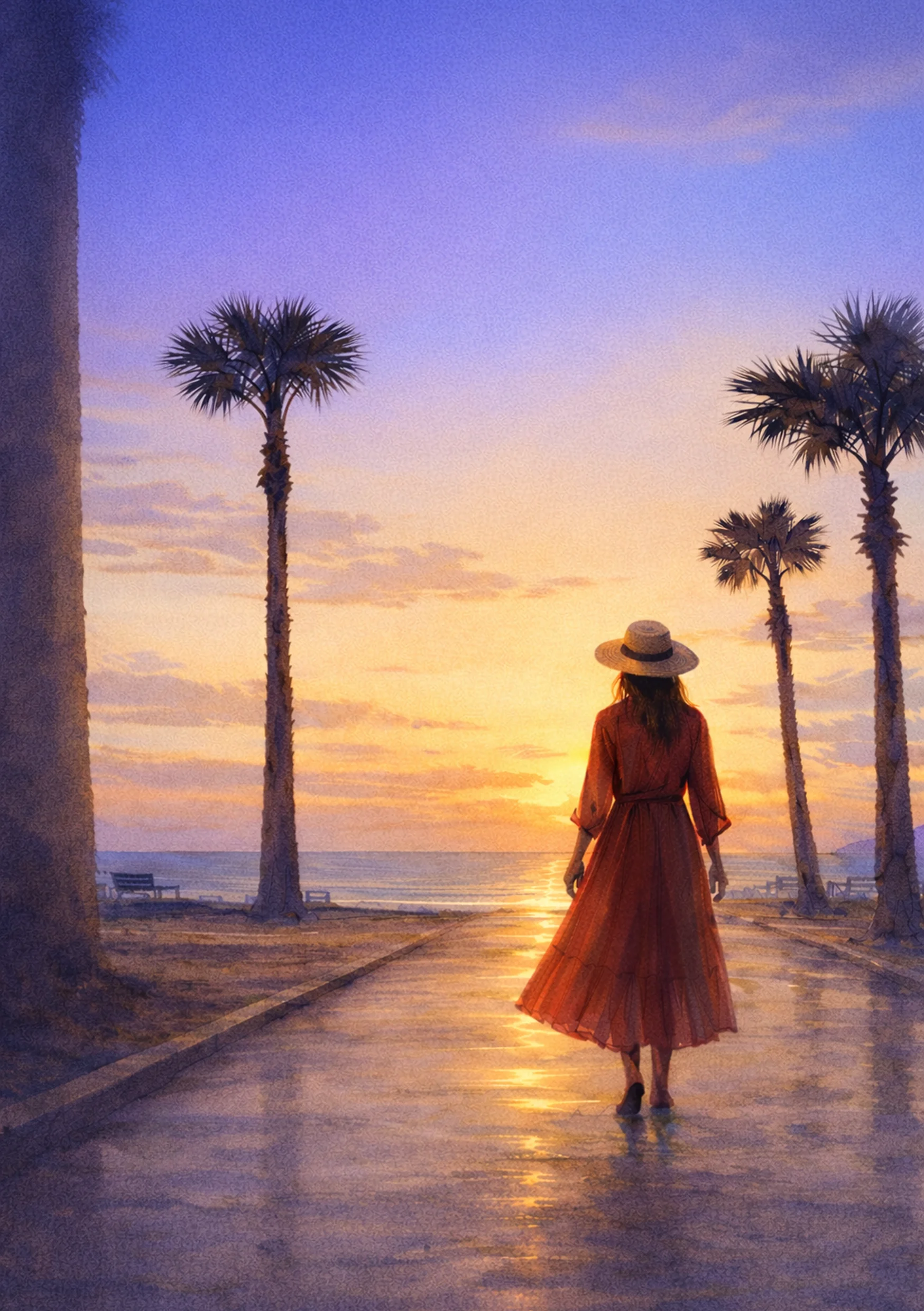 Evening Calm Promenade - 夕凪の道